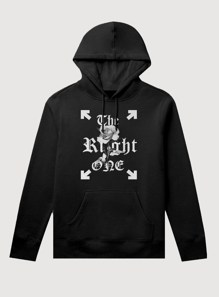 B&W Rose Hoodie
