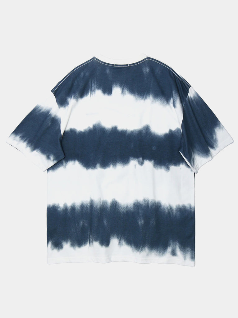 Tie Dye Stripe Daisy Detail T-Shirt