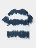 Tie Dye Stripe Daisy Detail T-Shirt