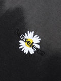 Tie Dye Stripe Daisy Detail T-Shirt