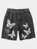 Butterfly Denim Shorts