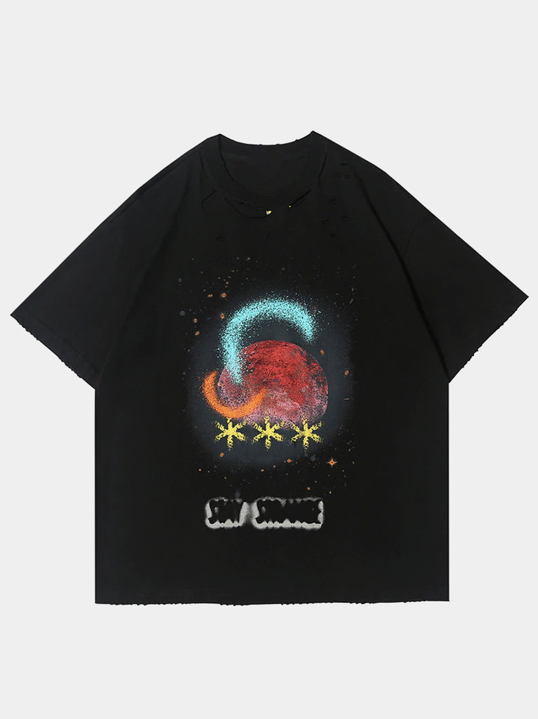The Milky Way Rip Detail T-Shirt