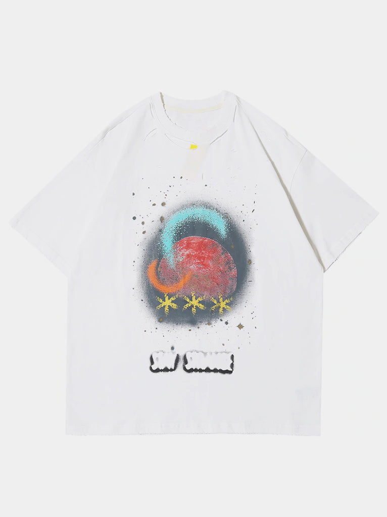 The Milky Way Rip Detail T-Shirt