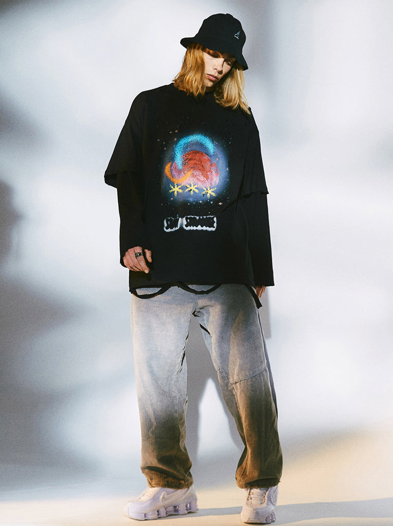 The Milky Way Rip Detail T-Shirt