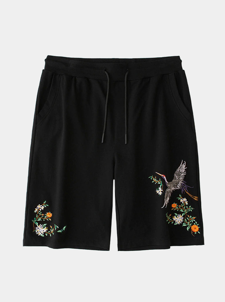 Embroidery Floral Short