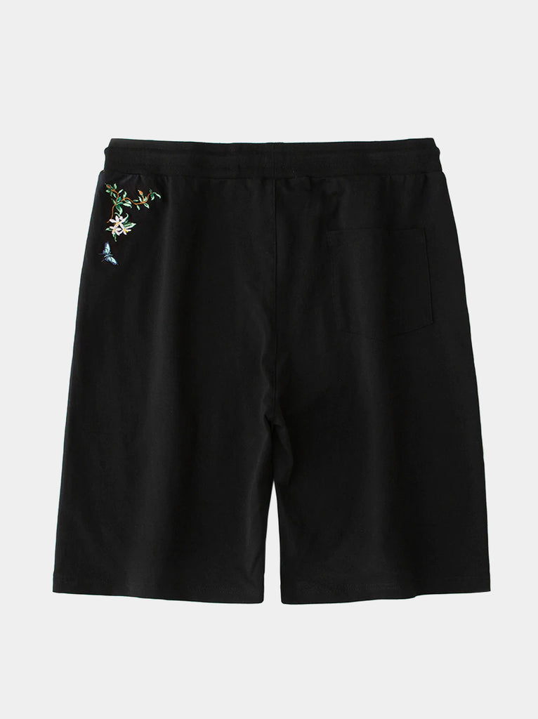 Embroidery Floral Short
