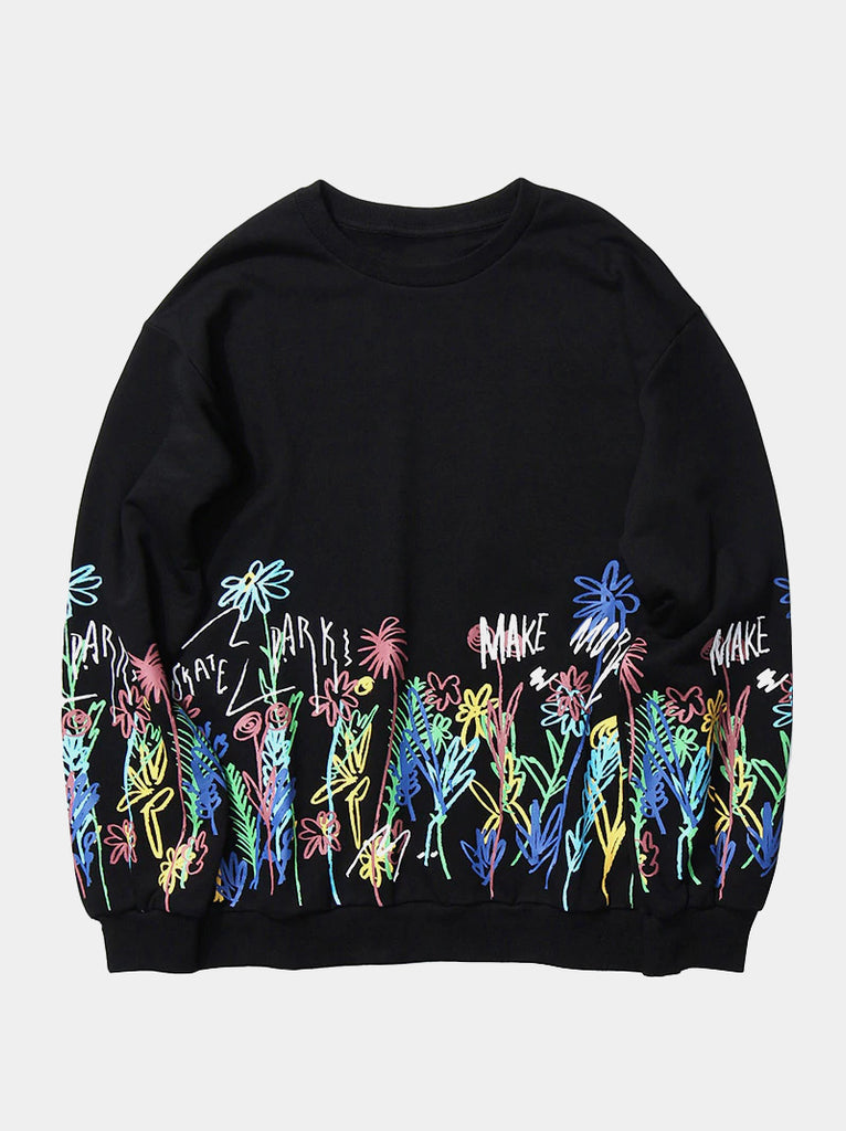 Colorful Daisy Sweatshirt