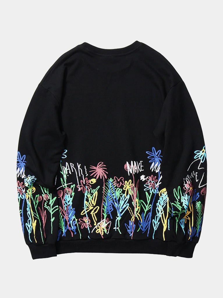 Colorful Daisy Sweatshirt