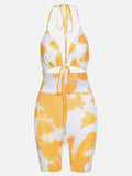 Tie Dye Print Activewear Rompers