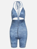 Tie Dye Print Activewear Rompers