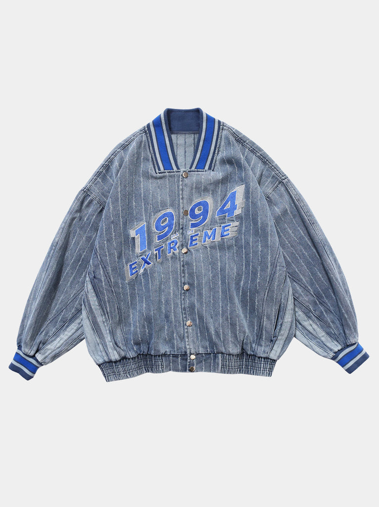 Denim Baseball Jacket