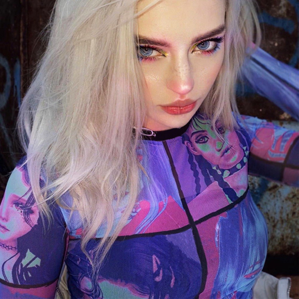 Girls Mesh Long Sleeve Top