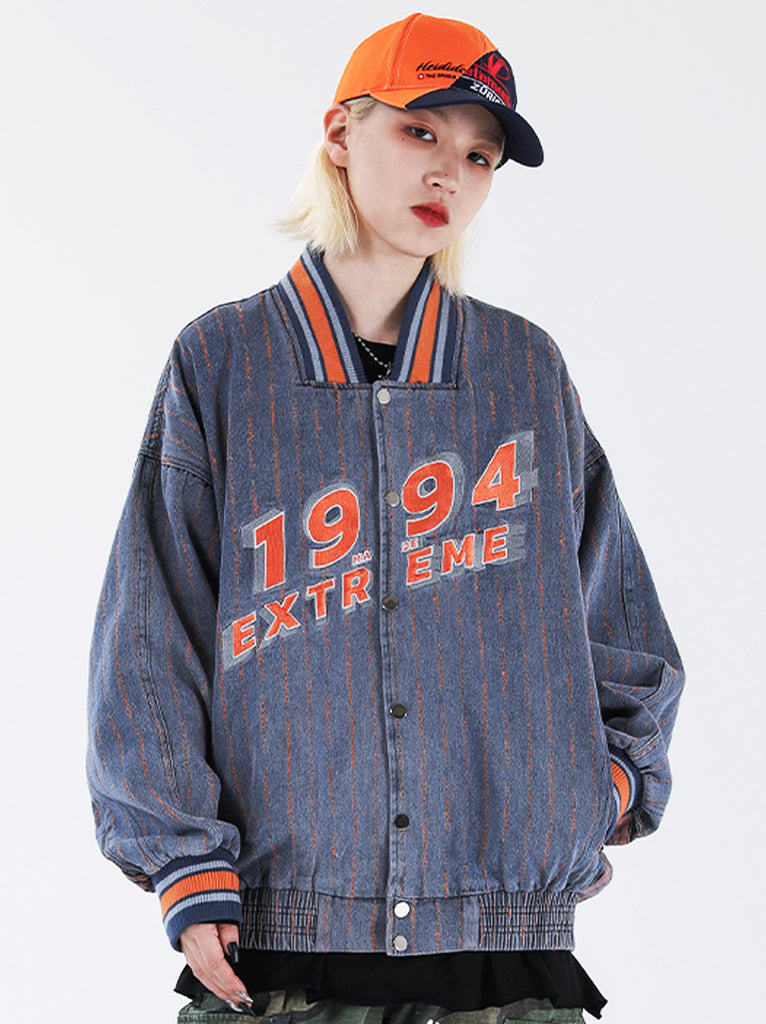 Denim Baseball Jacket