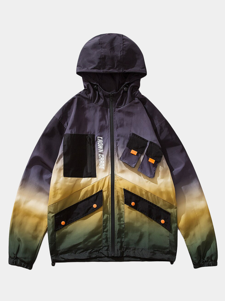 Multi Pockets Hooded Coat