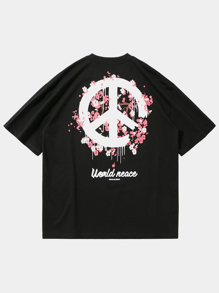 Floral and Peace T-Shirt
