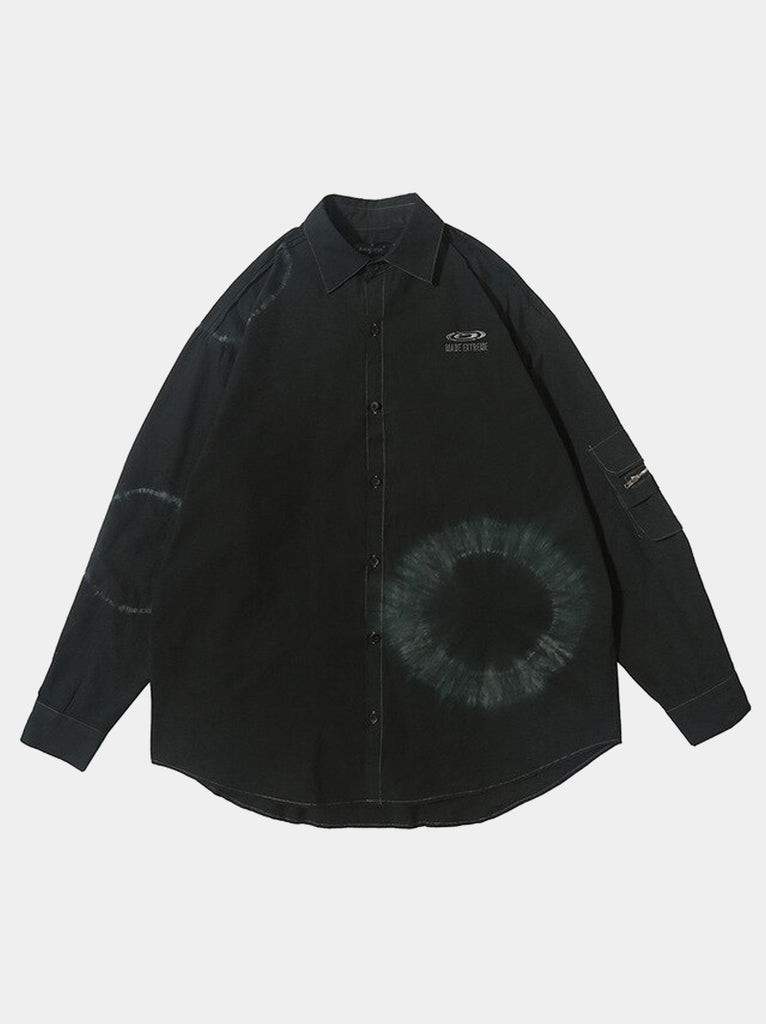 Side Zipper Pocket Long Sleeve Shirt