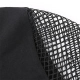 Heart Fishnet Long Sleeve Crop Top