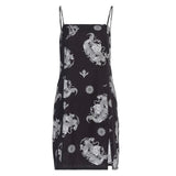 Dragon Spaghetti Strap Mini Dress