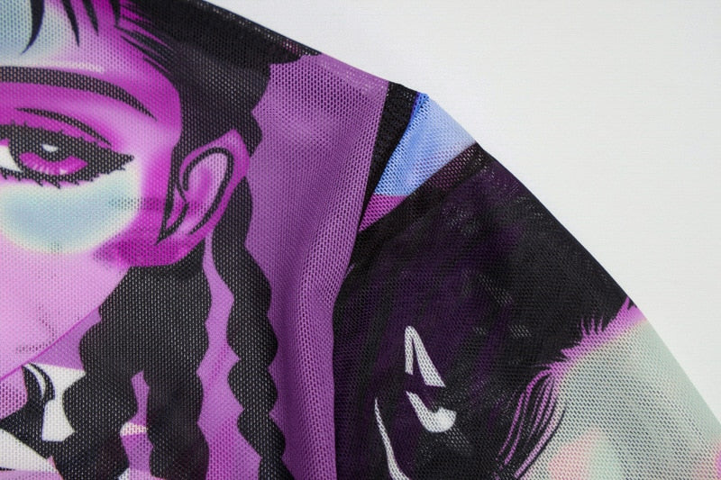 Girls Mesh Long Sleeve Top