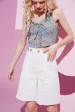 Wide Leg Denim Short
